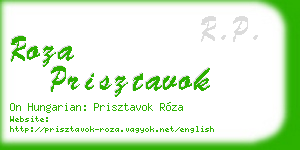 roza prisztavok business card