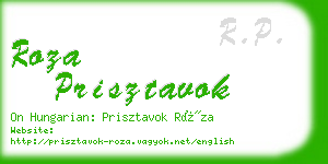 roza prisztavok business card